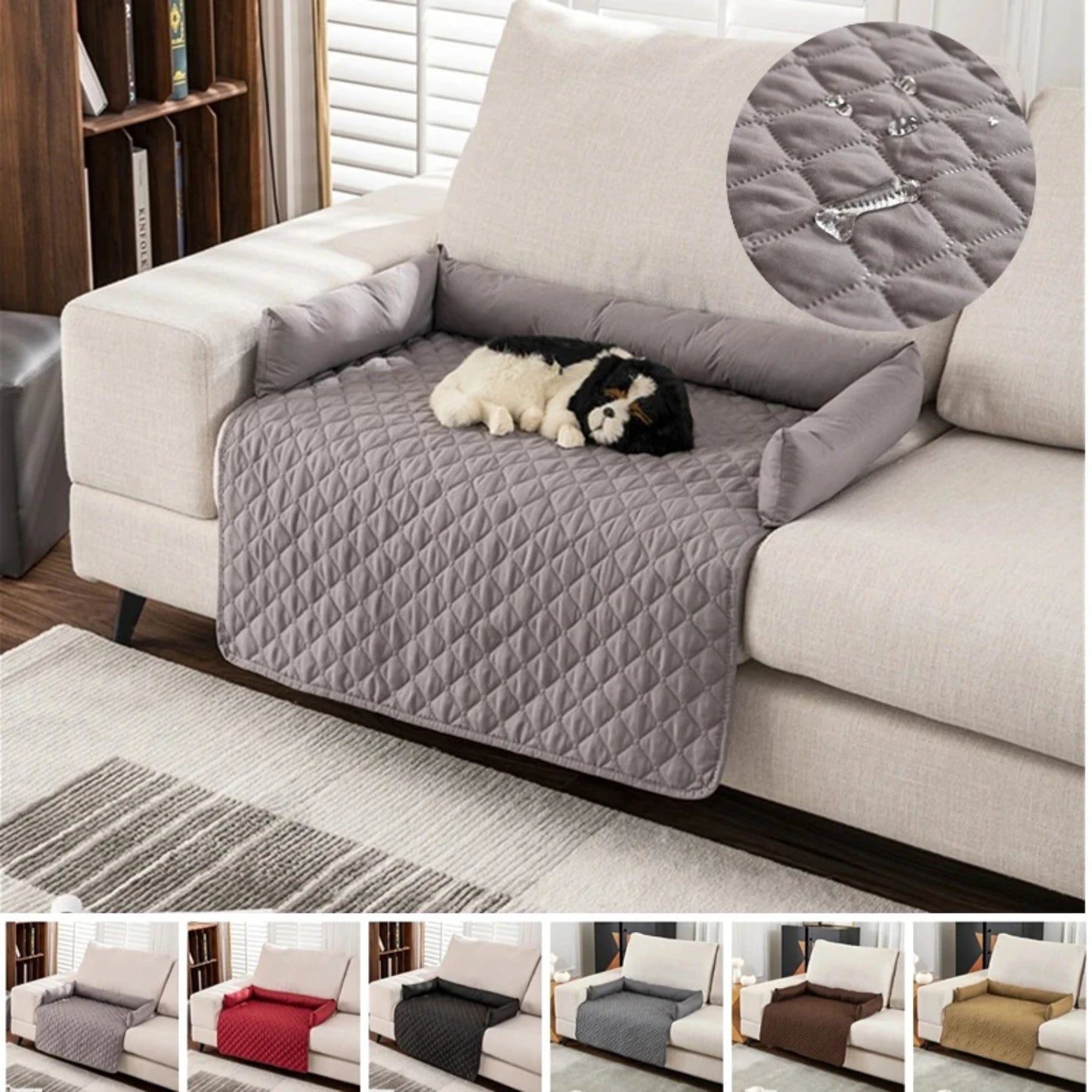 New Soft and Cozy Waterproof Plaid Pet Couch