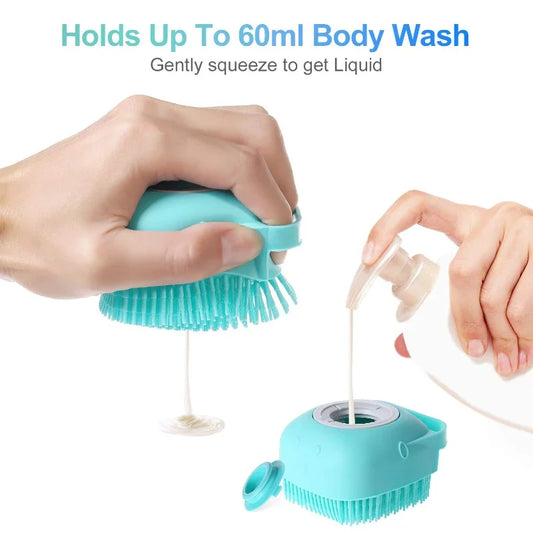 Pet Dog Shampoo Brush for Bathing Short Hair