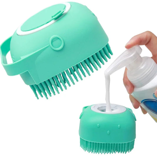 Pet Dog Shampoo Brush for Bathing Short Hair