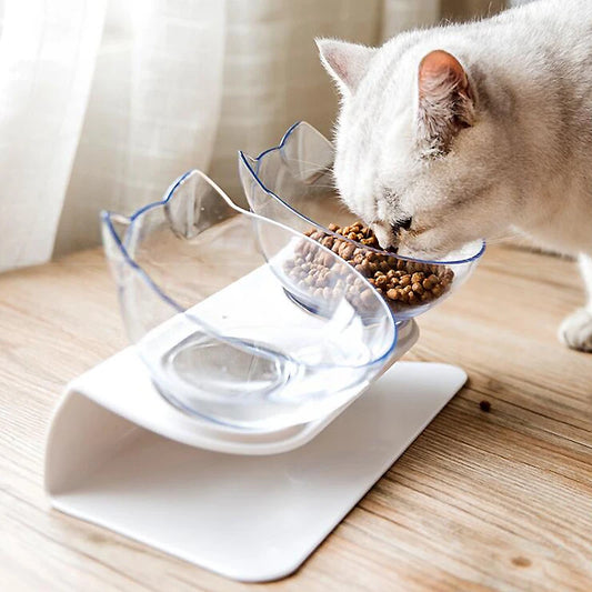 Non-Slip Double Cat Bowl and Dog Bowl