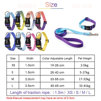 Nylon Adjustable Dog and cat Collar Leash