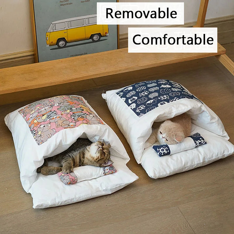 Kawaii Removable Cats Bed House