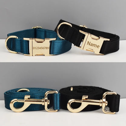 Luxury Personalized Dog Collar  Leash set custom